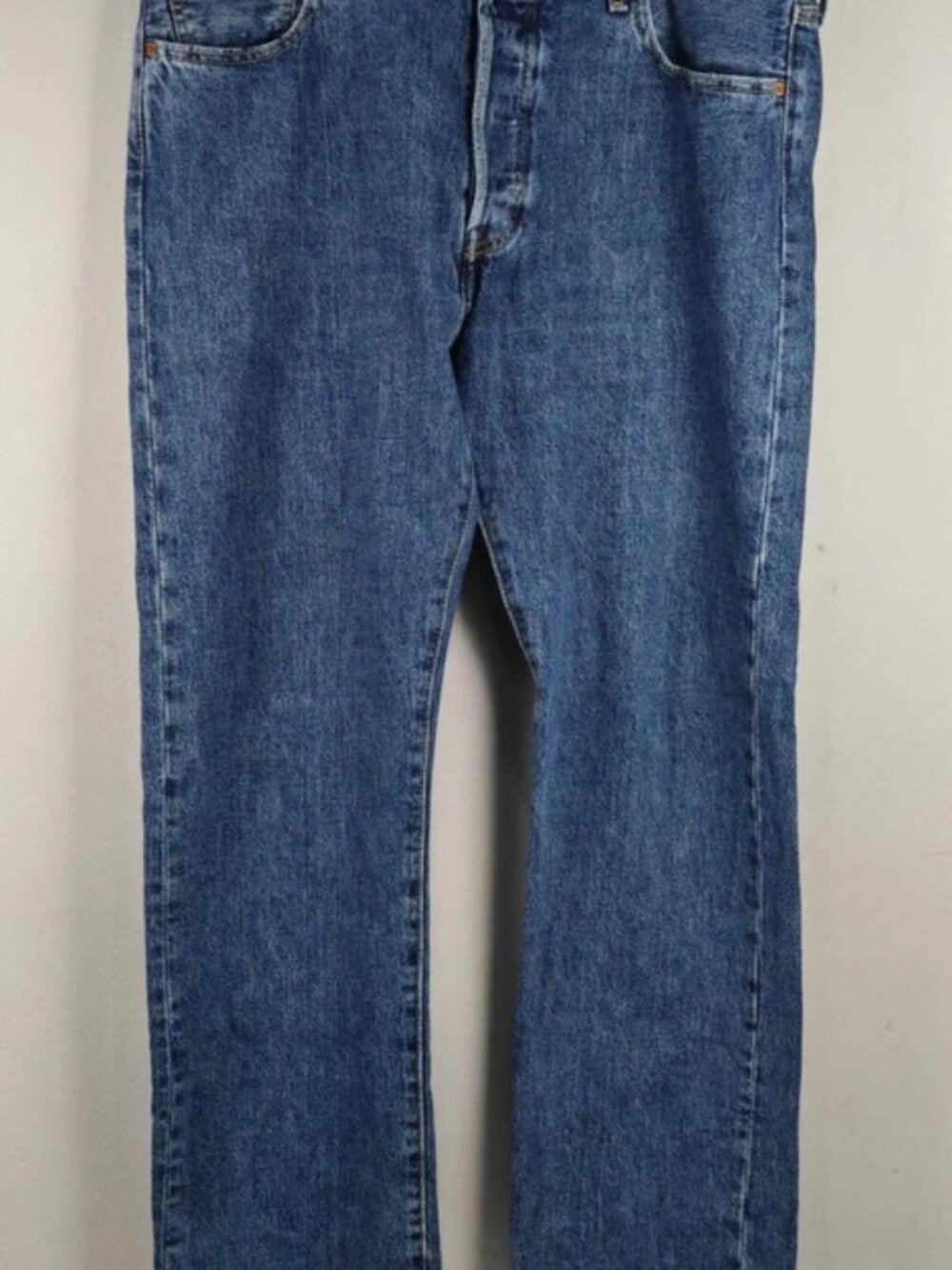 Levi's 501 Jeans Mens W36 L32 (L30) Blue Cotton Red Tab Denim Button Premium